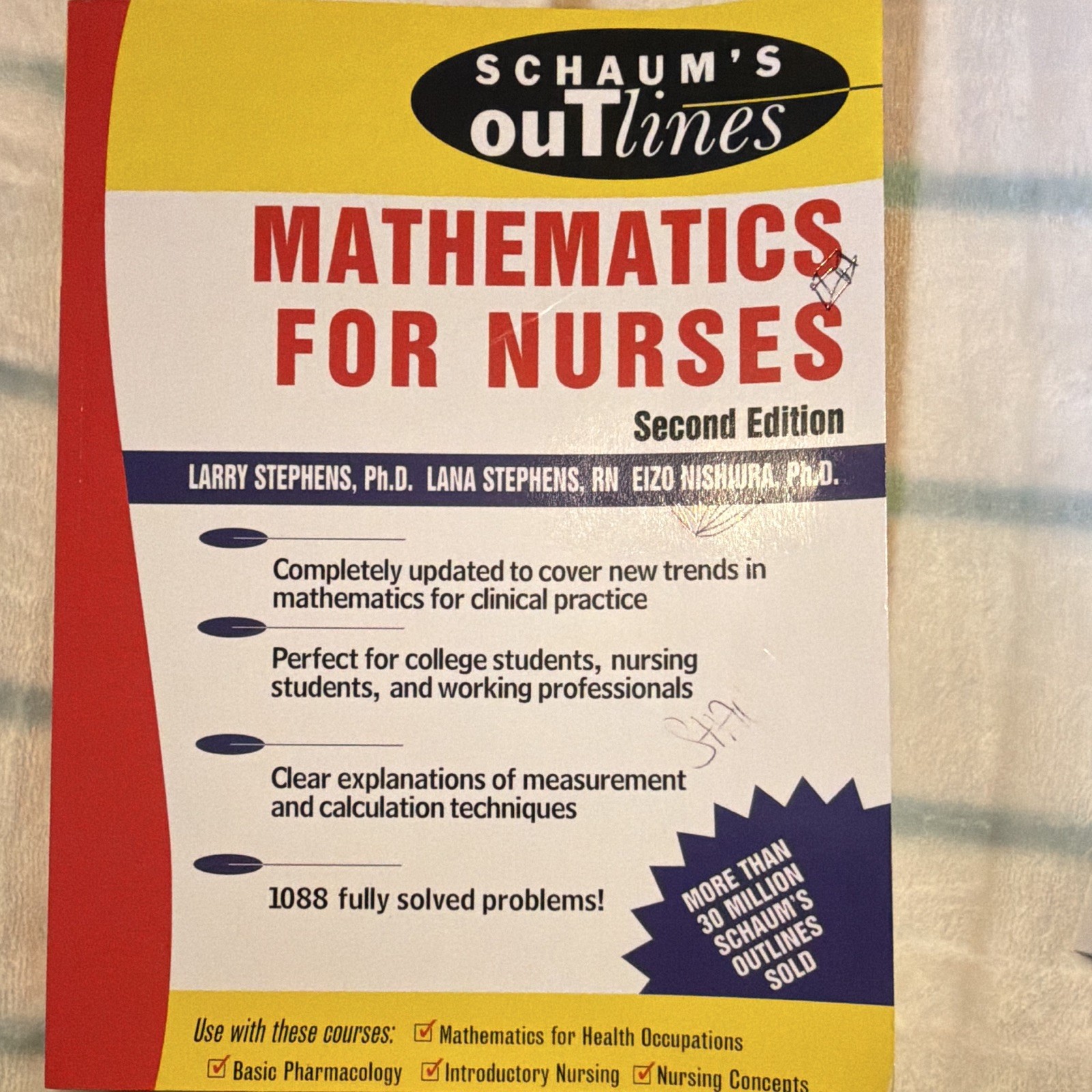 Schaum\'s Outline Mathematics for Nurses 2nd Ed PB 2002 McGraw-Hill