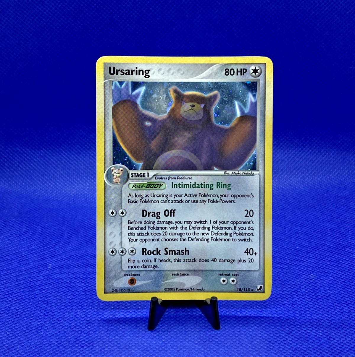 Pokemon TCG Ursaring 18/115 EX Unseen Forces Holo Rare LP
