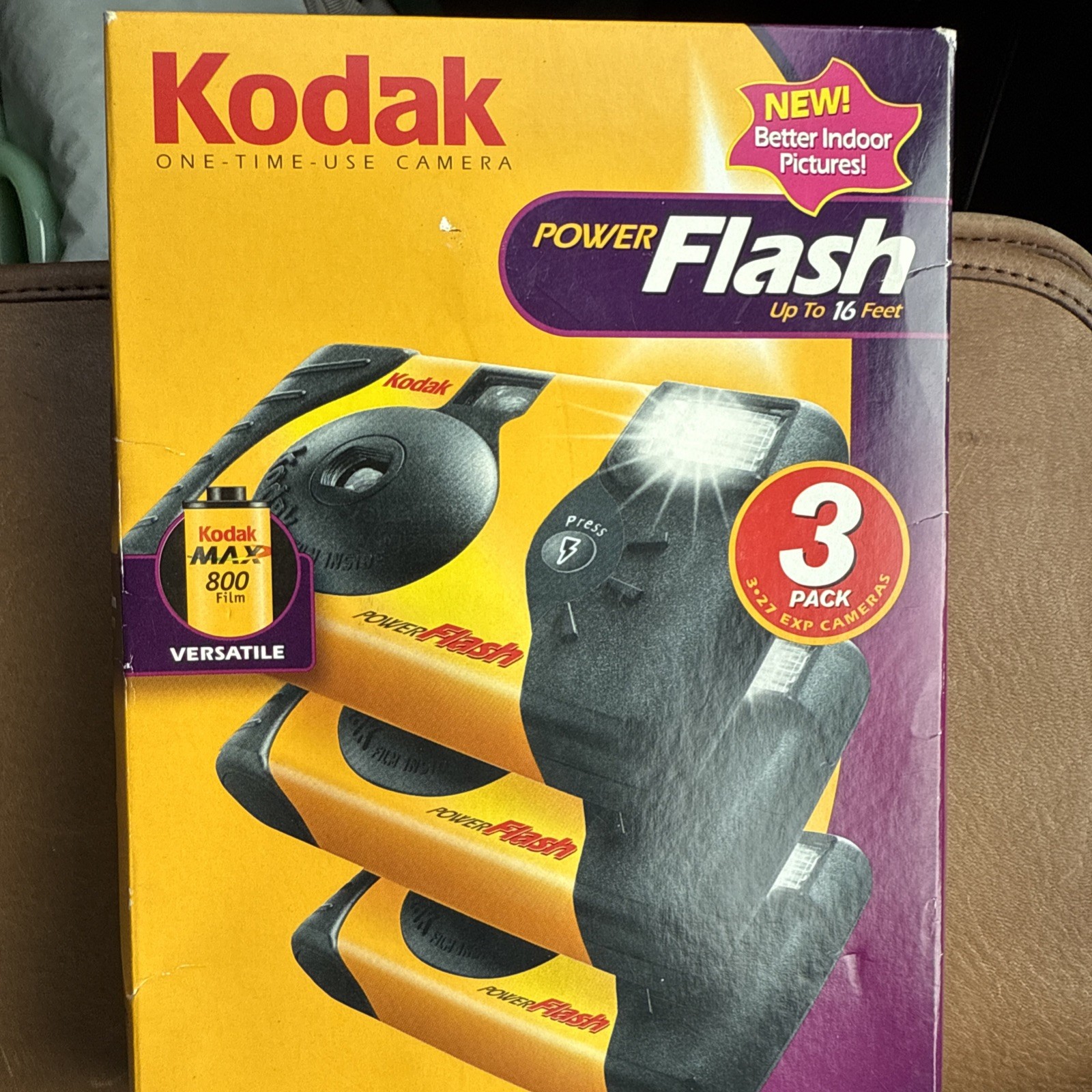 Vintage Kodak One Time Use Camera 3 Pack Power Flash 27 Exposures X3 81 Total