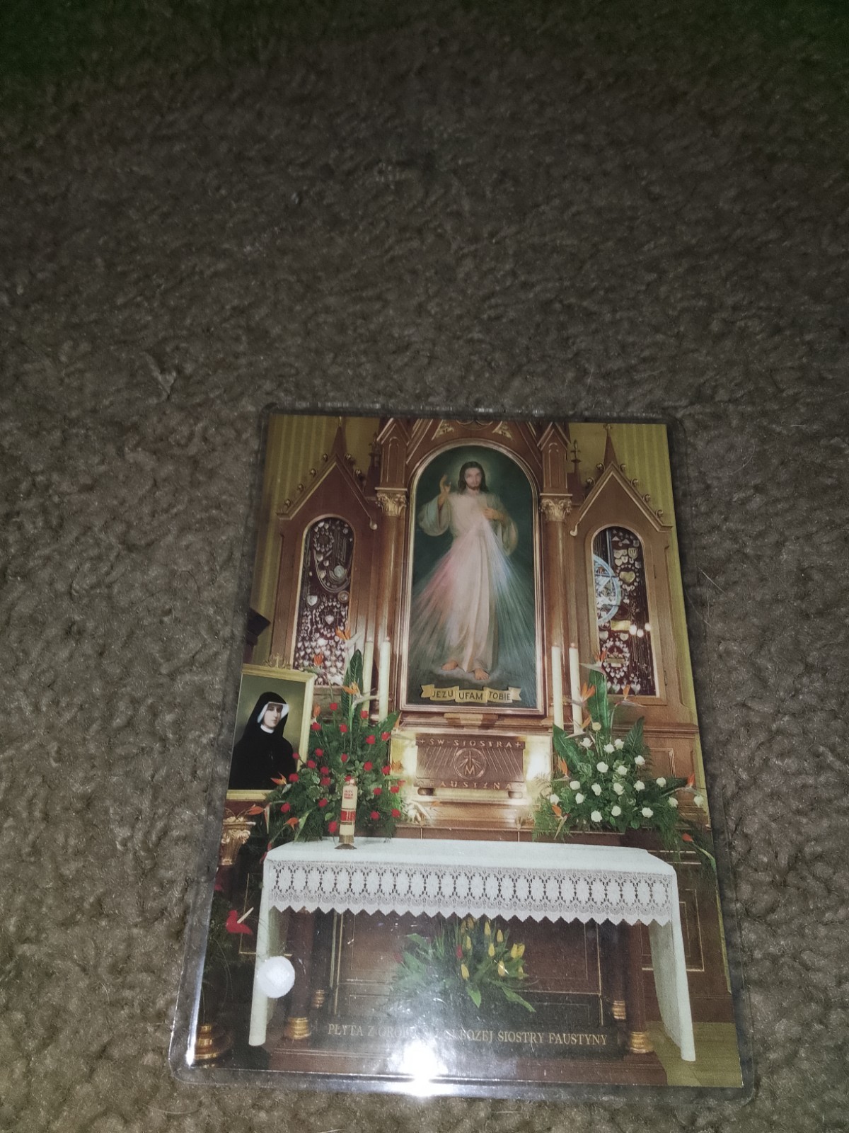 Saint Maria Faustina visited by Jesus Authentic Relic Card LG RC Rare