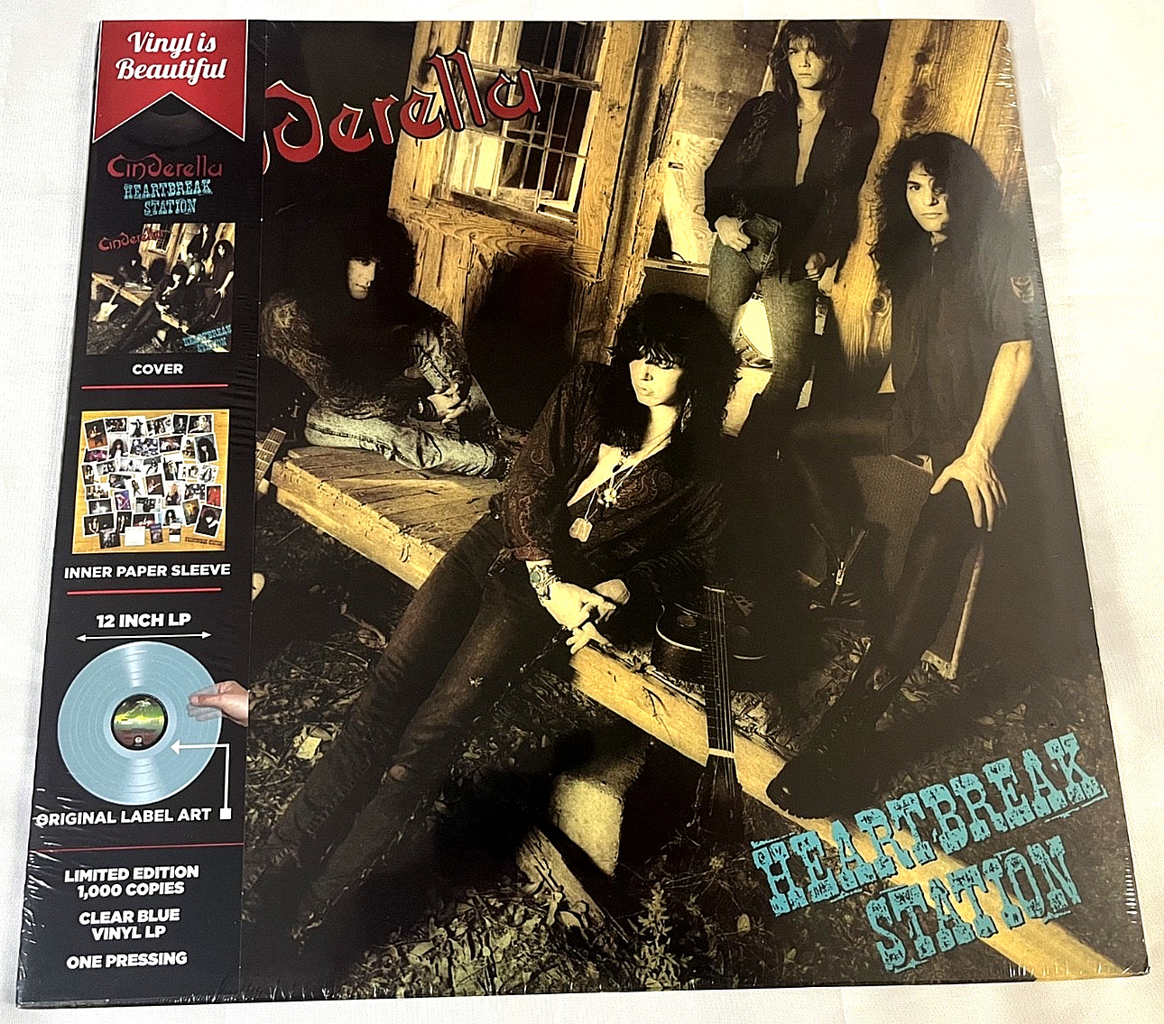 Cinderella - Heartbreak Station -LP Clear BLUE Vinyl 1/1000 Import 2020 Sealed