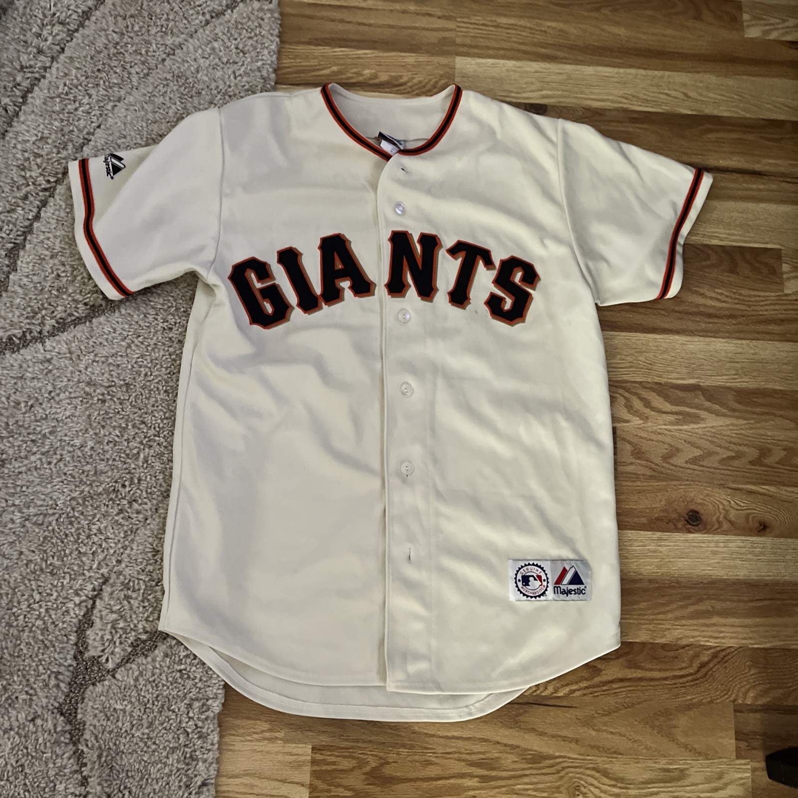 Majestic San Francisco Giants Barry Zito 75 MLB Baseball Jersey M Cream Home Majestic San Francisco Giants Barry Zito 75 MLB Baseball Jersey M Cream Home