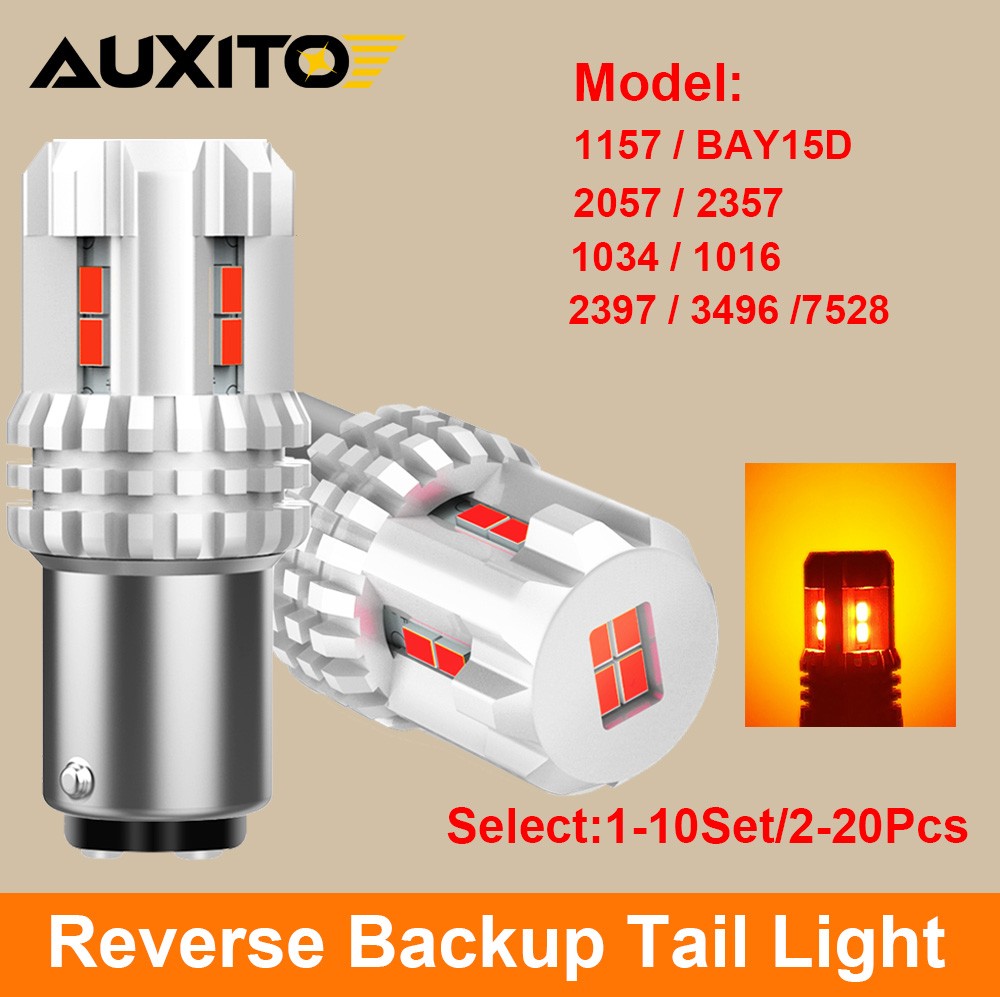 AUXITO 1157 7528 BAY15D LED Super Red Bright Brake Tail Stop Light Parking Bulbs