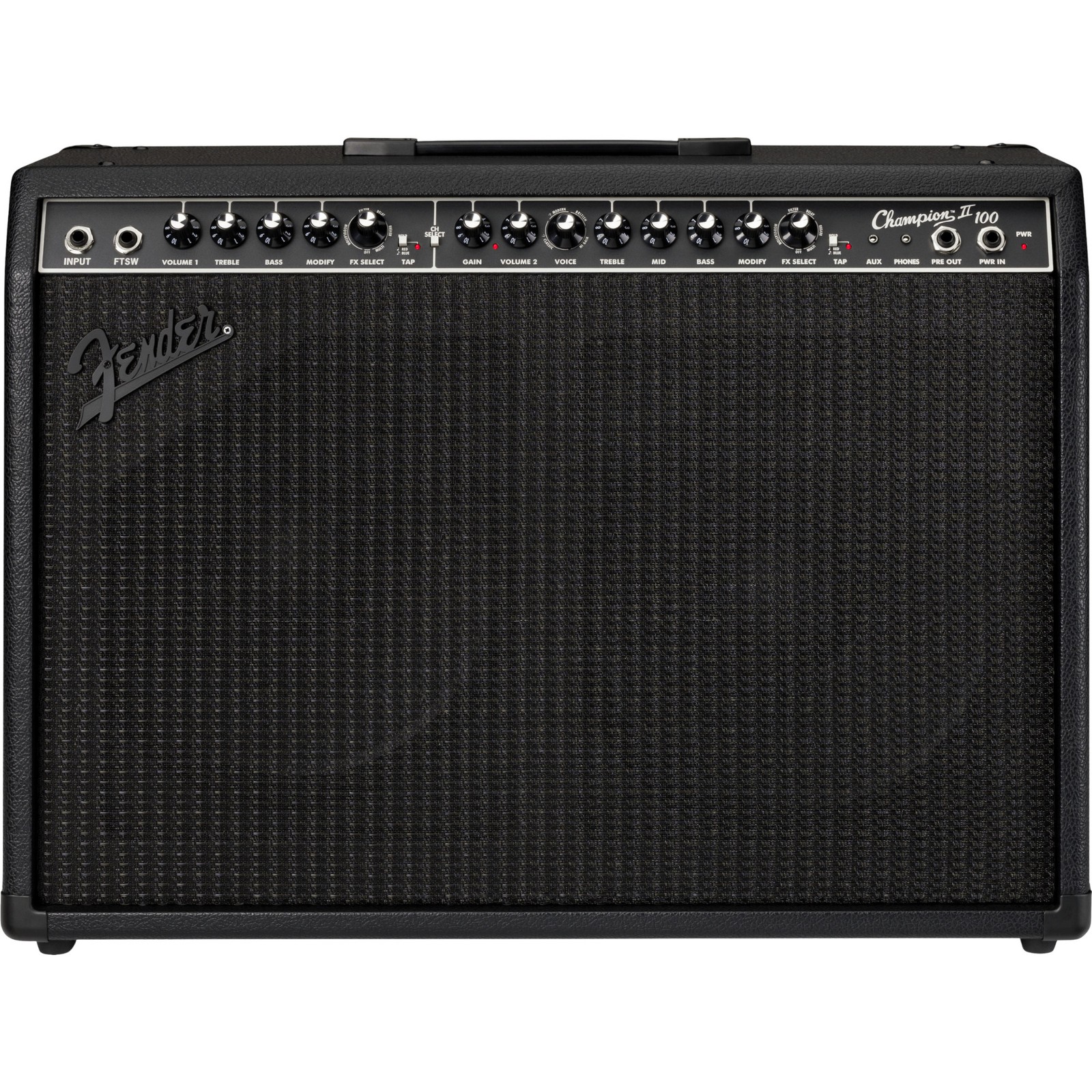 Fender Champion II 100 Blackout Electric Guitar Combo Amplifier, 100W, Black Fender Champion II 100 Blackout Electric Guitar Combo Amplifier, 100W, Black