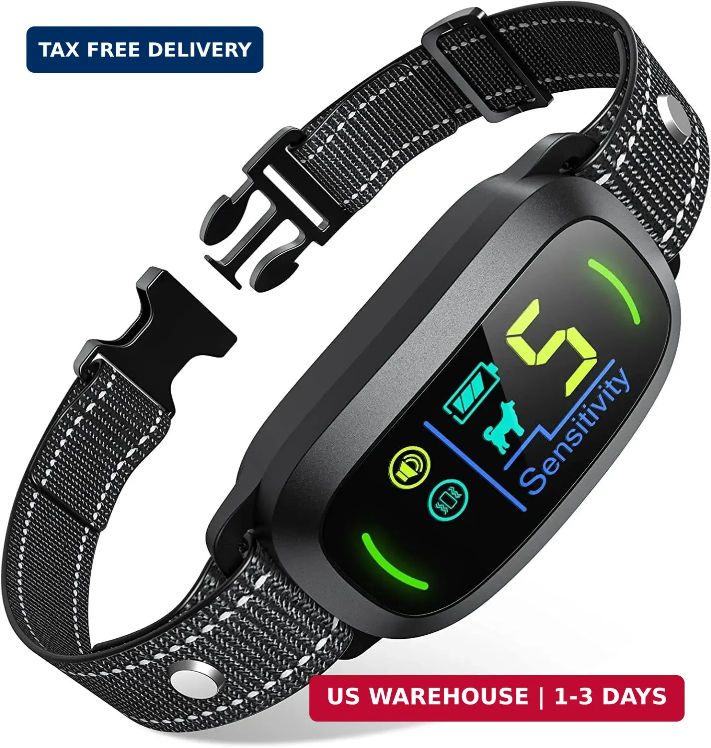 FAFAFROG Dog Bark Collar, Rechargeable Smart Collar, Anti Barking Training Colla FAFAFROG Dog Bark Collar, Rechargeable Smart Collar, Anti Barking Training Colla
