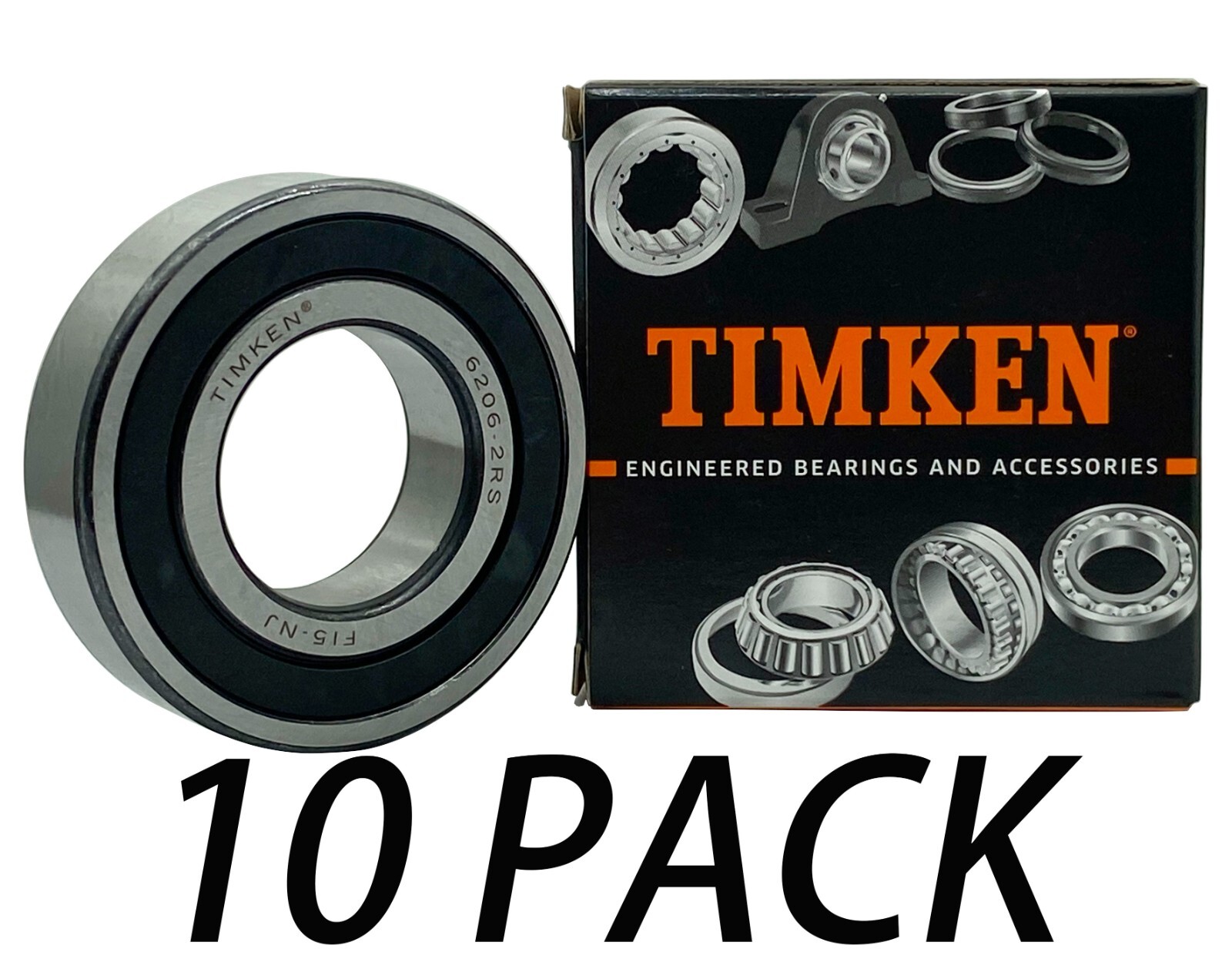 10PACK TIMKEN 6206-2RS 30X62X16MM Double Rubber Seal Bearings USA Brand 6206RS 10PACK TIMKEN 6206-2RS 30X62X16MM Double Rubber Seal Bearings USA Brand 6206RS