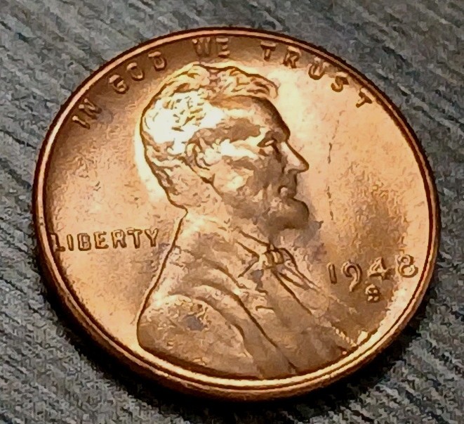 1948-S BU Lincoln Wheat Cent - 1948-S BU Lincoln Wheat Cent -