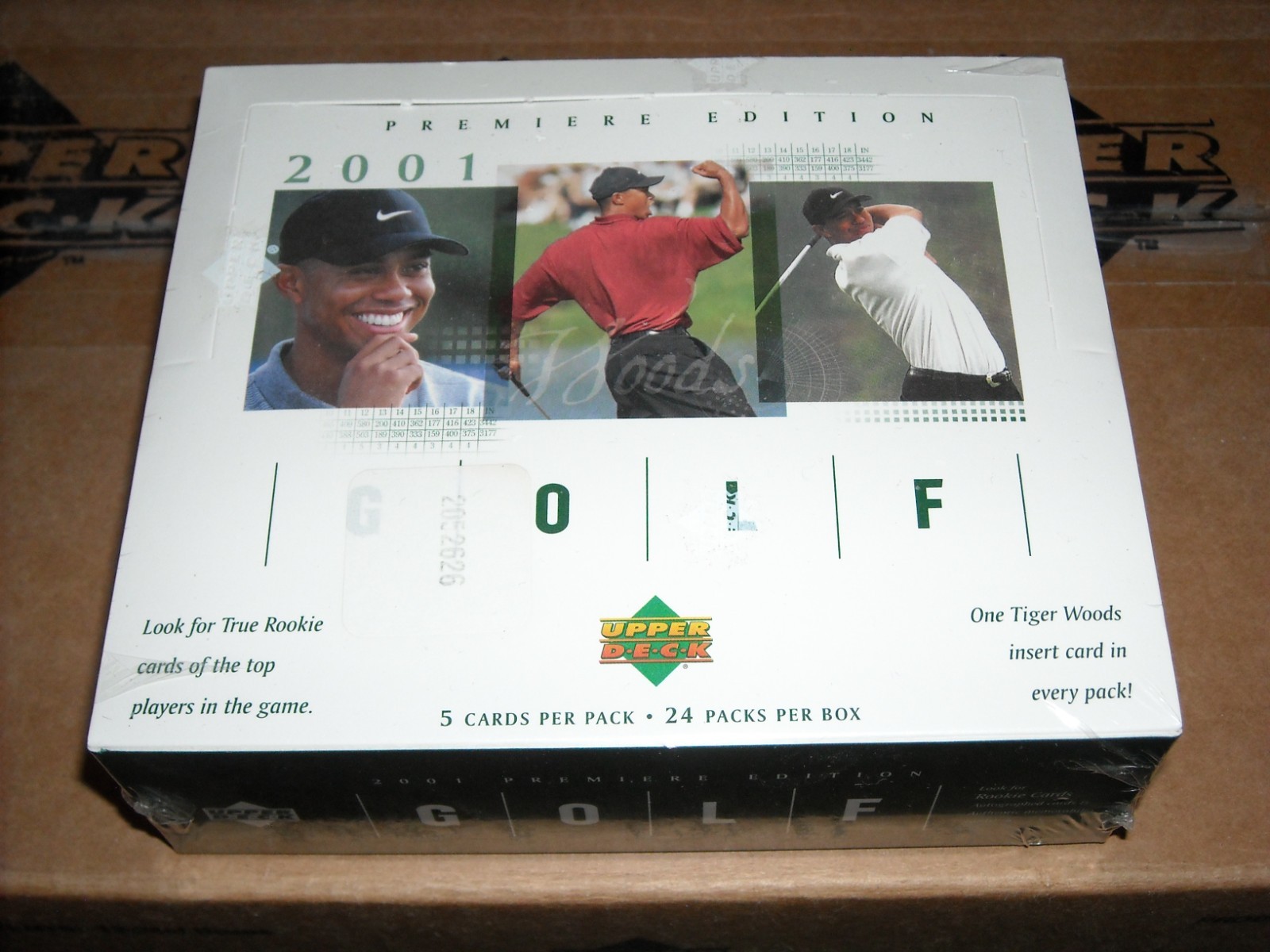 2001 Upper Deck Golf FACTORY SEALED HOBBY BOX TIGER WOODS ROOKIE YR & $34 BONUS
