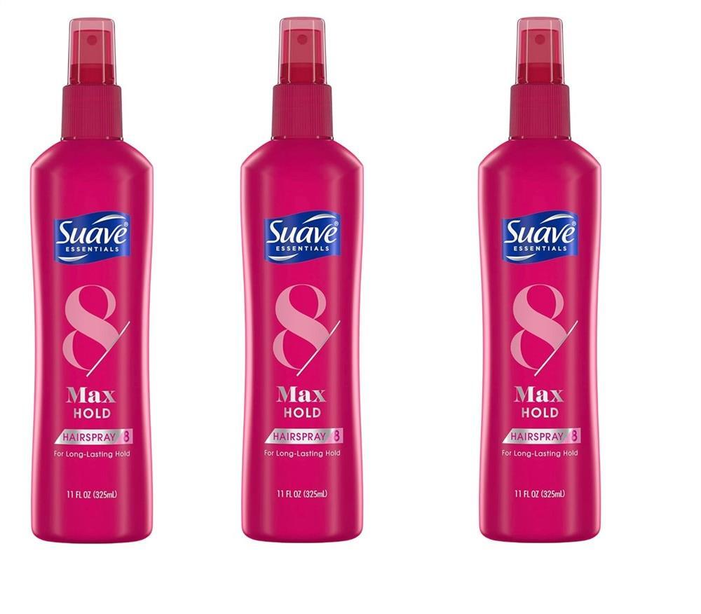 BL Suave Hairspray Max Hold 11oz each *Three Pack*