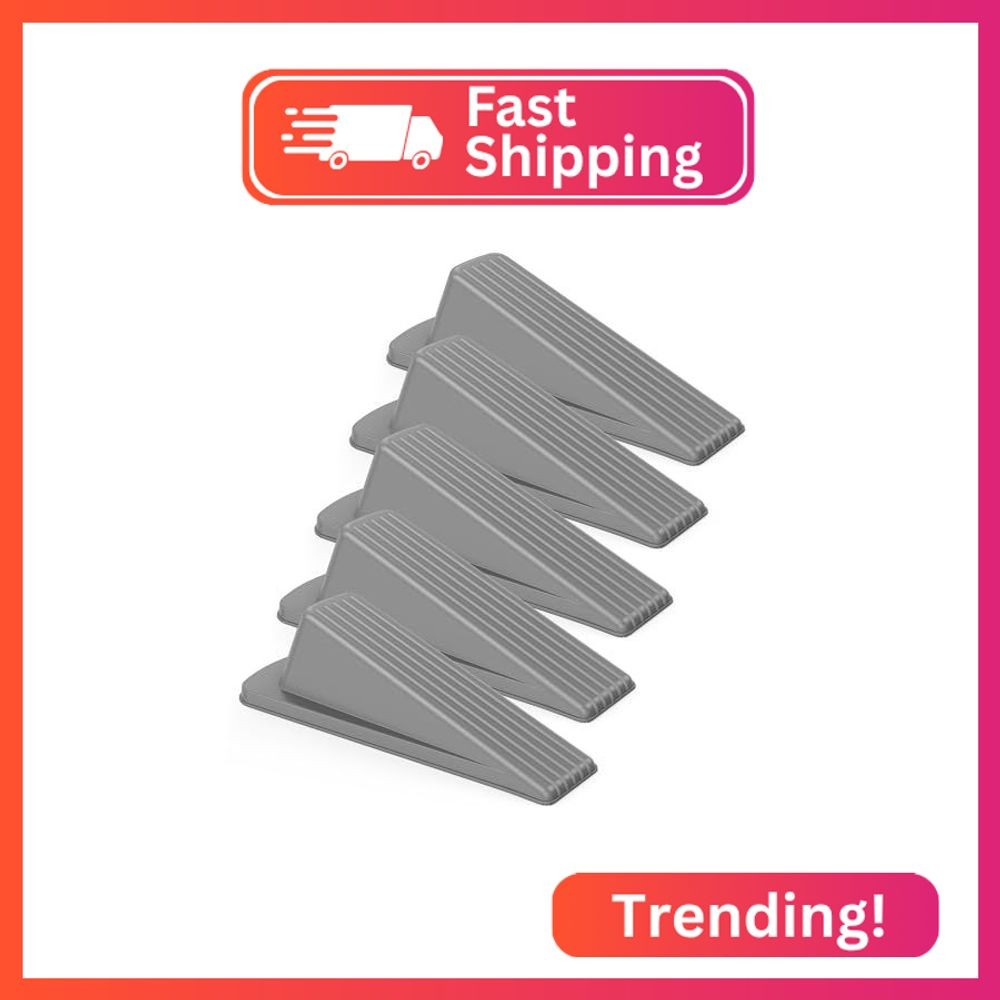 Crosize 5 Pack Door Stoppers for Bottom of Door, Rubber Door Stops Crosize 5 Pack Door Stoppers for Bottom of Door, Rubber Door Stops