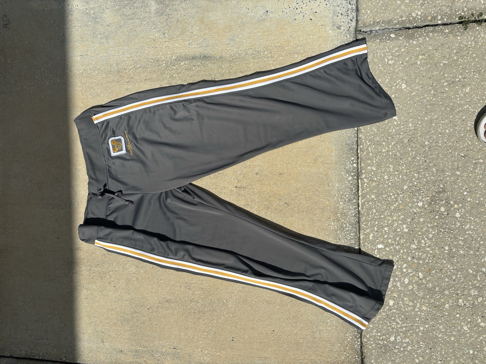 Vintage Disney Parks Walt Disney World Track Pants Gray Gold Stripe Athletic XL