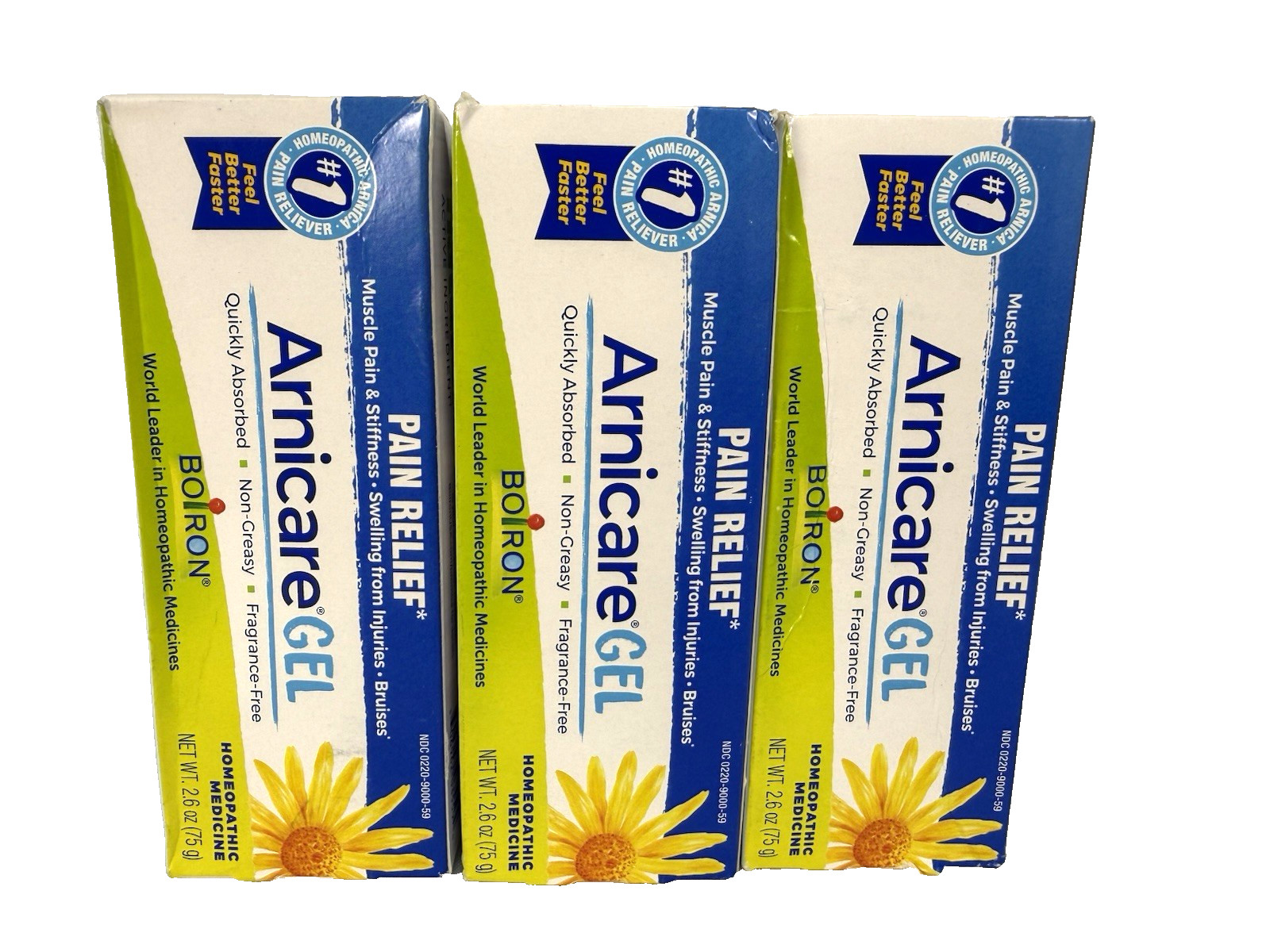 Boiron Arnicare Gel 2.6 oz 3 Pack Pain Relief Muscle Soreness Bruises Exp. 06/27 Boiron Arnicare Gel 2.6 oz 3 Pack Pain Relief Muscle Soreness Bruises Exp. 06/27