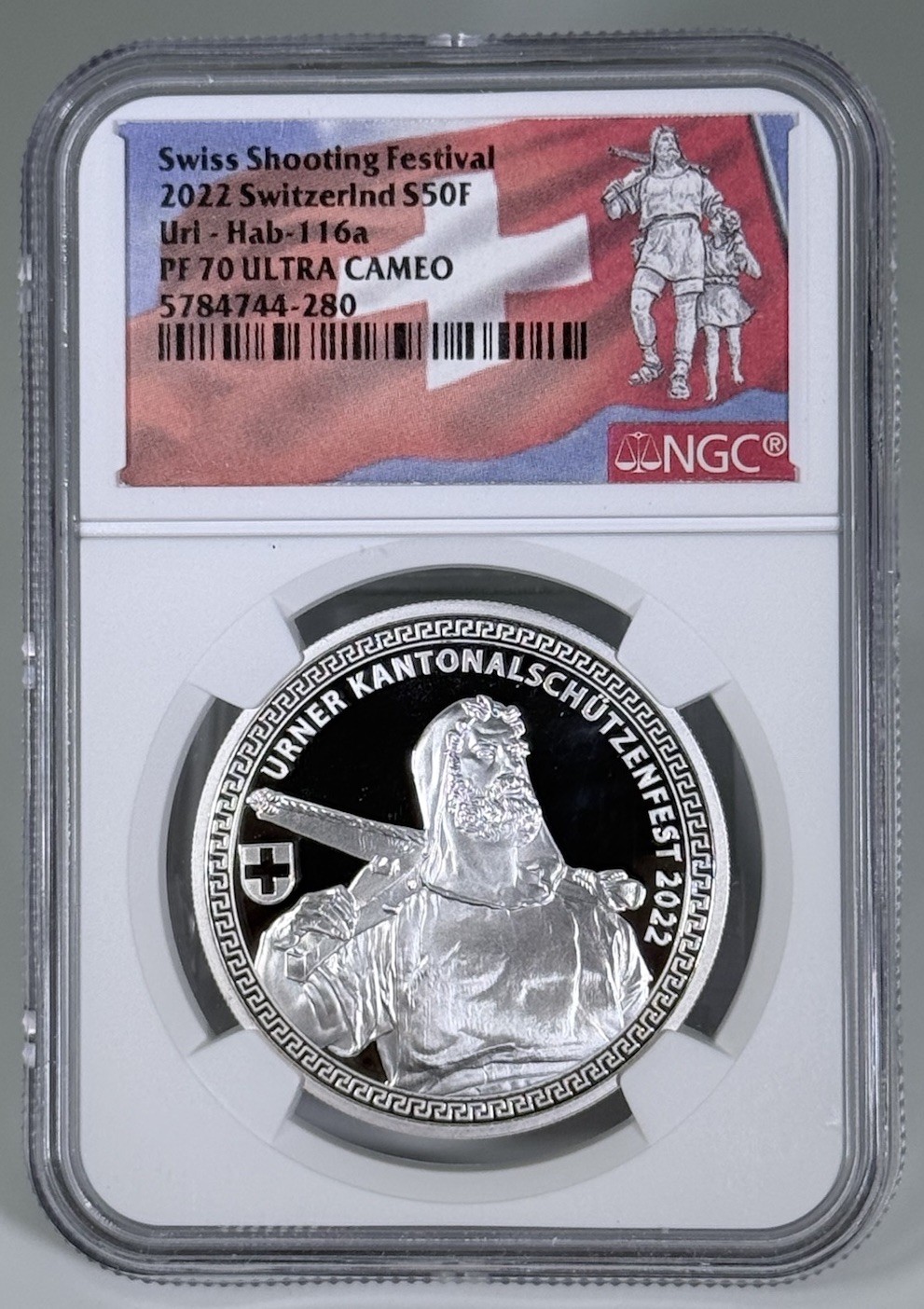 2022 Switzerland Swiss Shooting Festival Silver 50F Uri-Hab-116a NGC PF70 UCAM