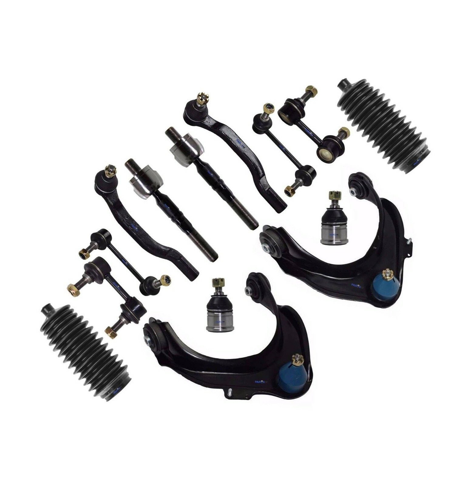 14 Pc Suspension Kit for Honda Accord 3.0L V6 Control Arms Tie Rod Bellow Boots