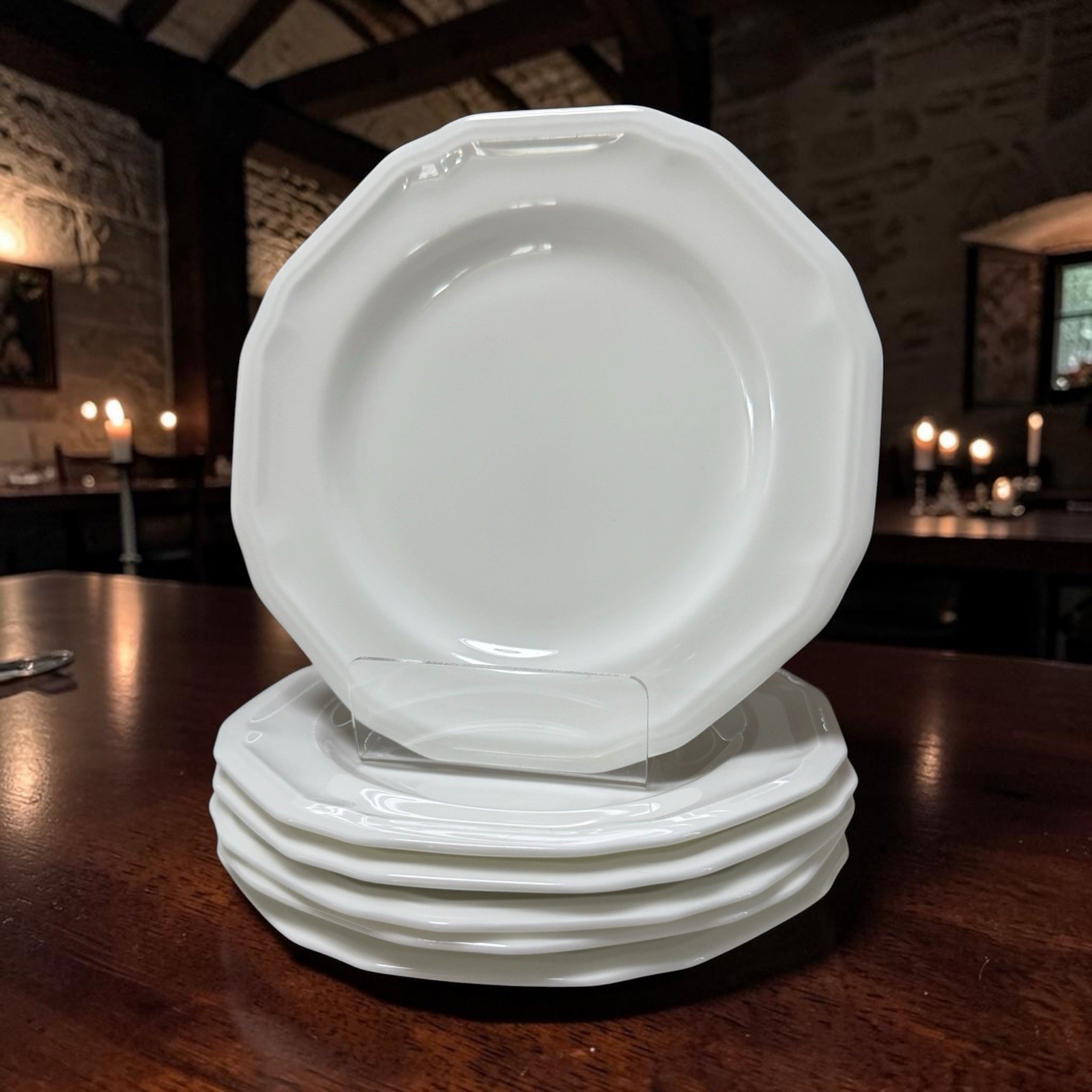 6 Mikasa Antique White 6.5” Bread Plates EXC