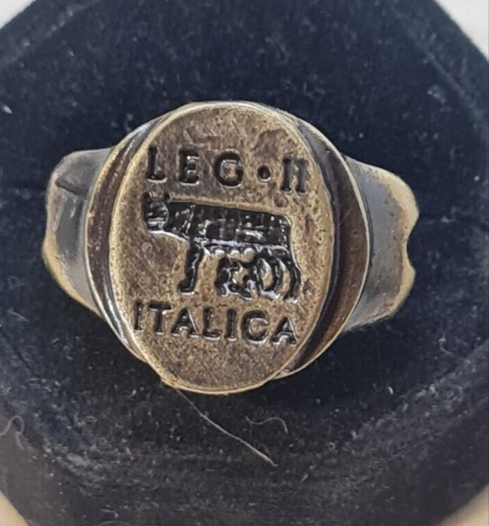 Legio II Italica SPQR ring Roman Style Handmade Bronze Vintage Antique Look Legio II Italica SPQR ring Roman Style Handmade Bronze Vintage Antique Look