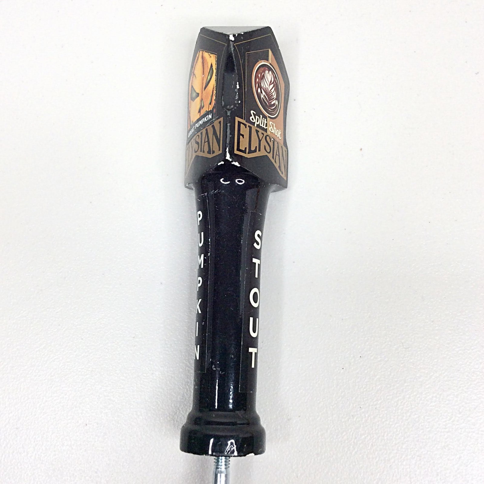 Elysian Beer Tap Handle Split Shot Stout Great Pumpkin Night Owl Seattle WA