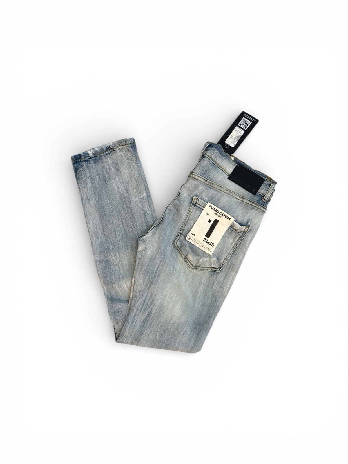 FWRD Denim Slim Jeans 32x32 Light Wash Distressed Stretch NWT FWRD Denim Slim Jeans 32x32 Light Wash Distressed Stretch NWT