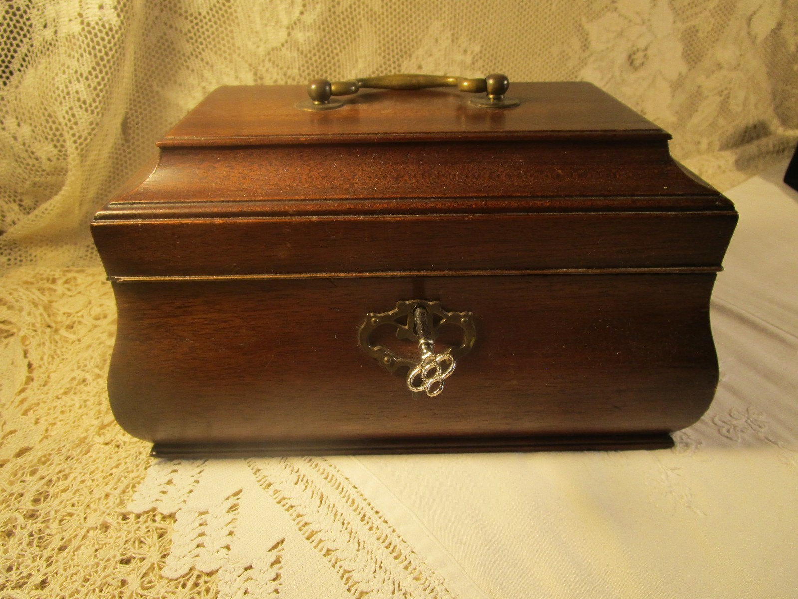 ANTIQUE WOODEN ENGLISH TEA CADDY BOX 10\ ANTIQUE WOODEN ENGLISH TEA CADDY BOX 10\