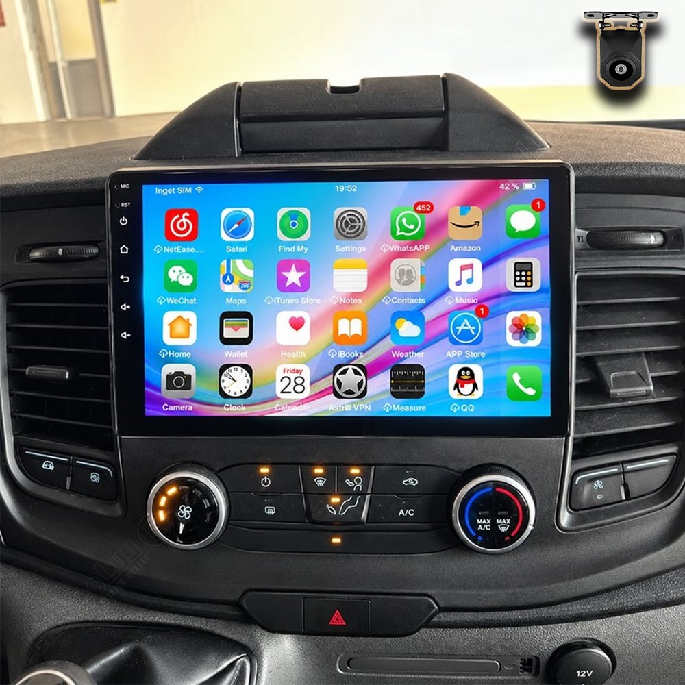 Car Stereo Radio For Ford Transit 250 350 2020-2024 Android 13 GPS WIFI FM +Cam