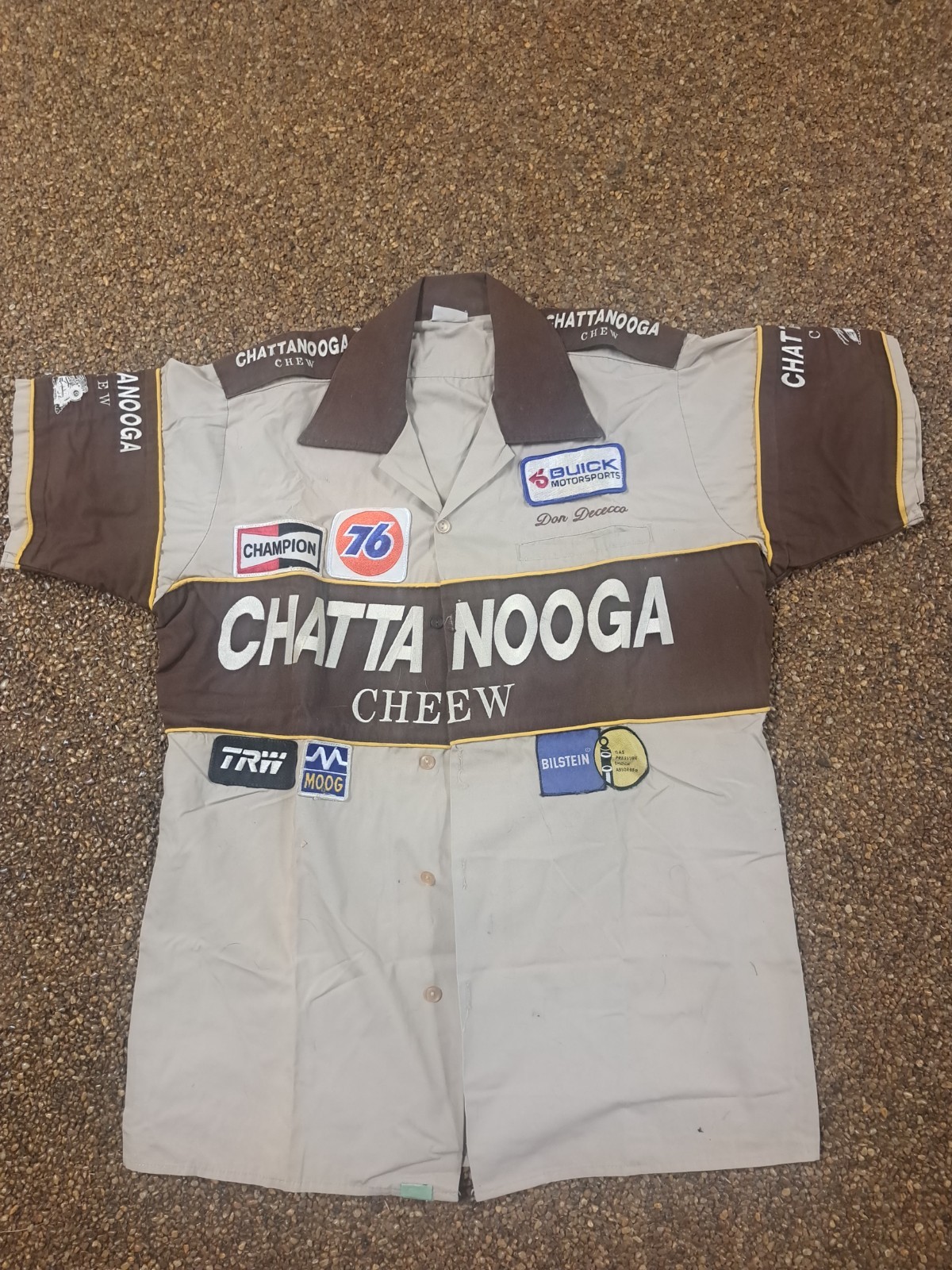 VINTAGE 1989 Chattanooga Chew NASCAR Pit Crew Uniform SHIRT & PANTS Team Issued