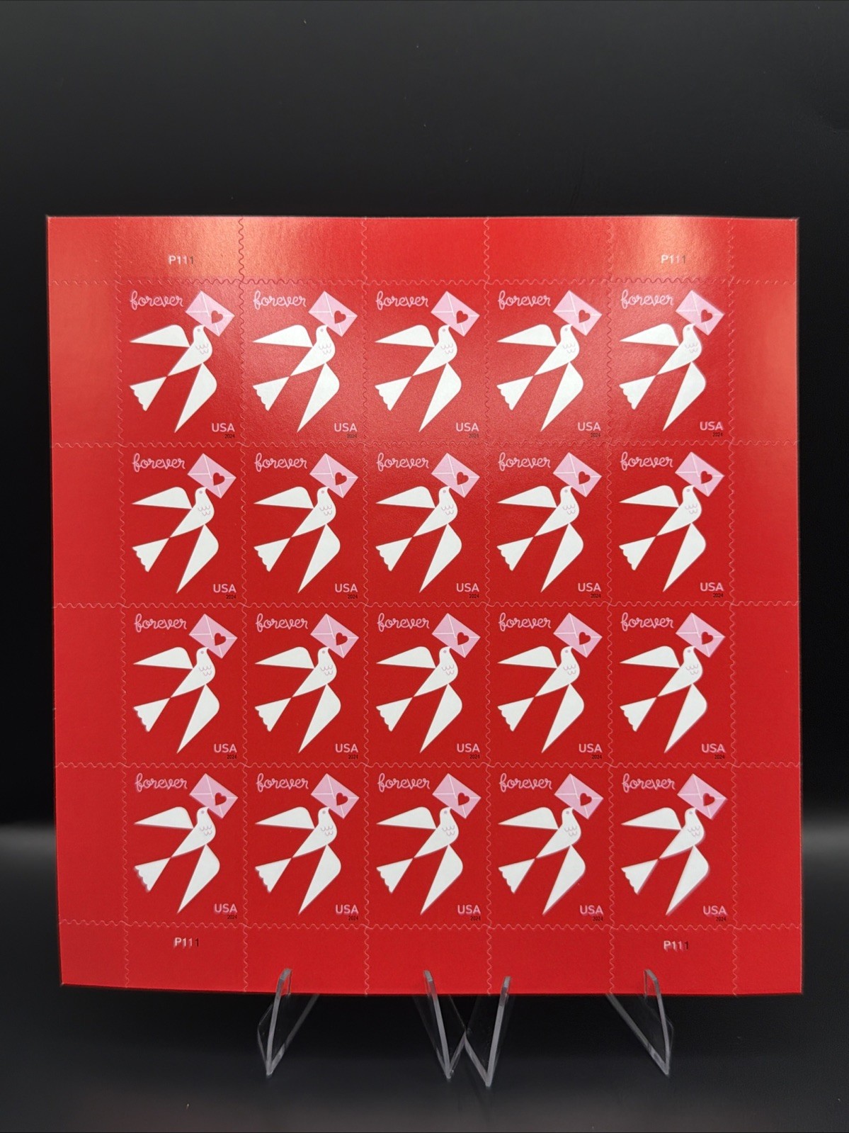 2024 USPS Forever Stamp Love Sheet of 20 Collectible Stamps