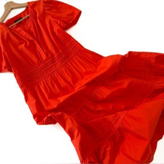 Quince Dress Womens Red Vermillion Red Organic Cotton Tiered Maxi Quince Dress Womens Red Vermillion Red Organic Cotton Tiered Maxi
