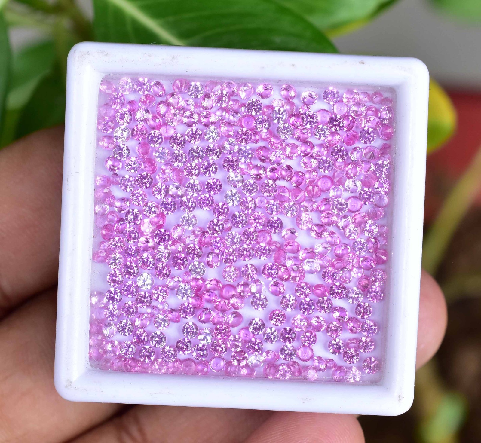 Natural Royal Pink Sapphire 267 Pcs Round Certified 1.80 mm Loose Gemstone