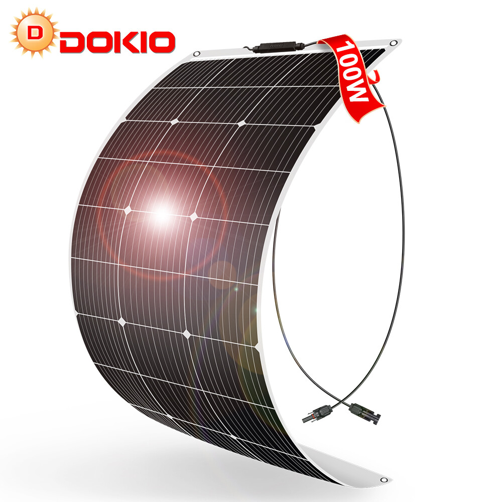 Dokio 100w 200w 400w Mono Semi-flexible Solar Panel Kit for RV/Car battery/Home Dokio 100w 200w 400w Mono Semi-flexible Solar Panel Kit for RV/Car battery/Home