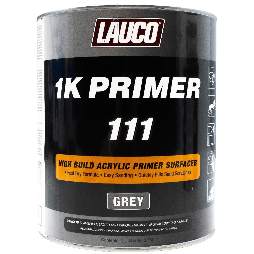 LAUCO 1K High Build Grey Acrylic Primer Surfacer Fast Drying, Easy Sanding LAUCO 1K High Build Grey Acrylic Primer Surfacer Fast Drying, Easy Sanding
