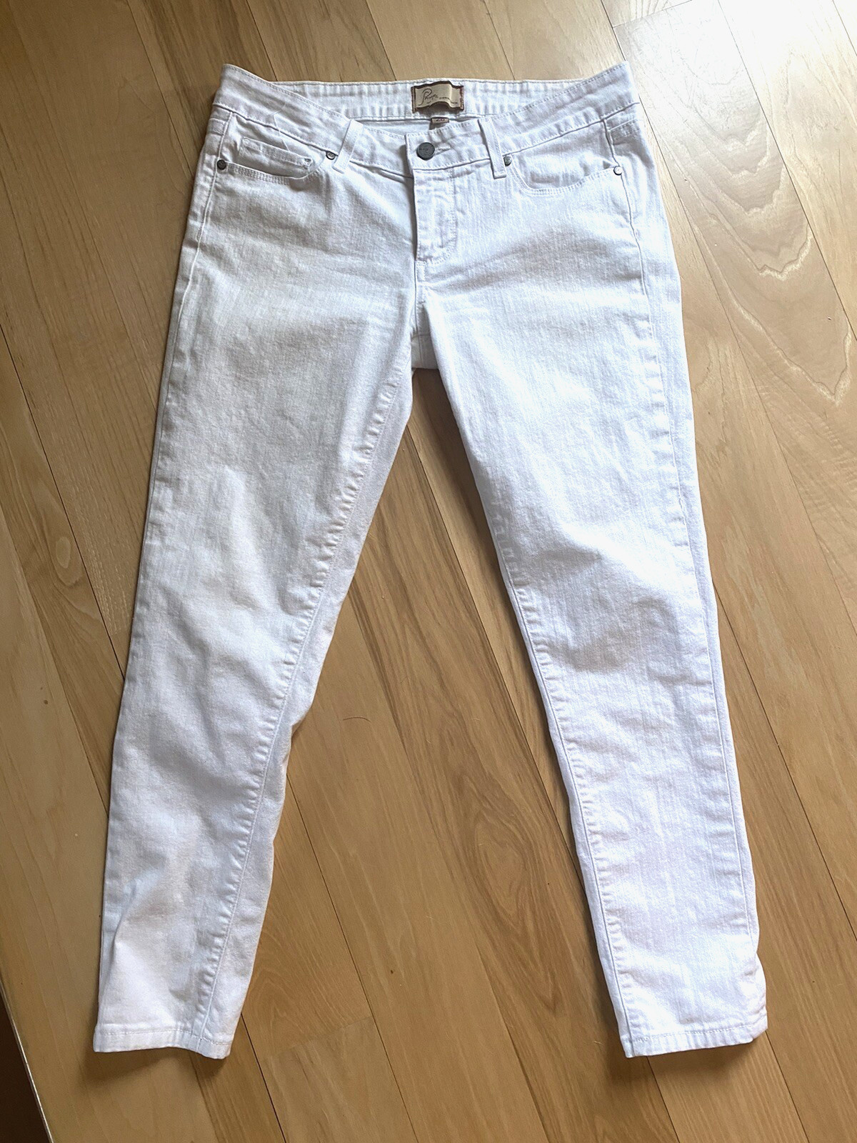 PAIGE Women\'s Skyline Ankle Peg Optic White Skinny Jeans Size 28 EUC Stretchy PAIGE Women\'s Skyline Ankle Peg Optic White Skinny Jeans Size 28 EUC Stretchy