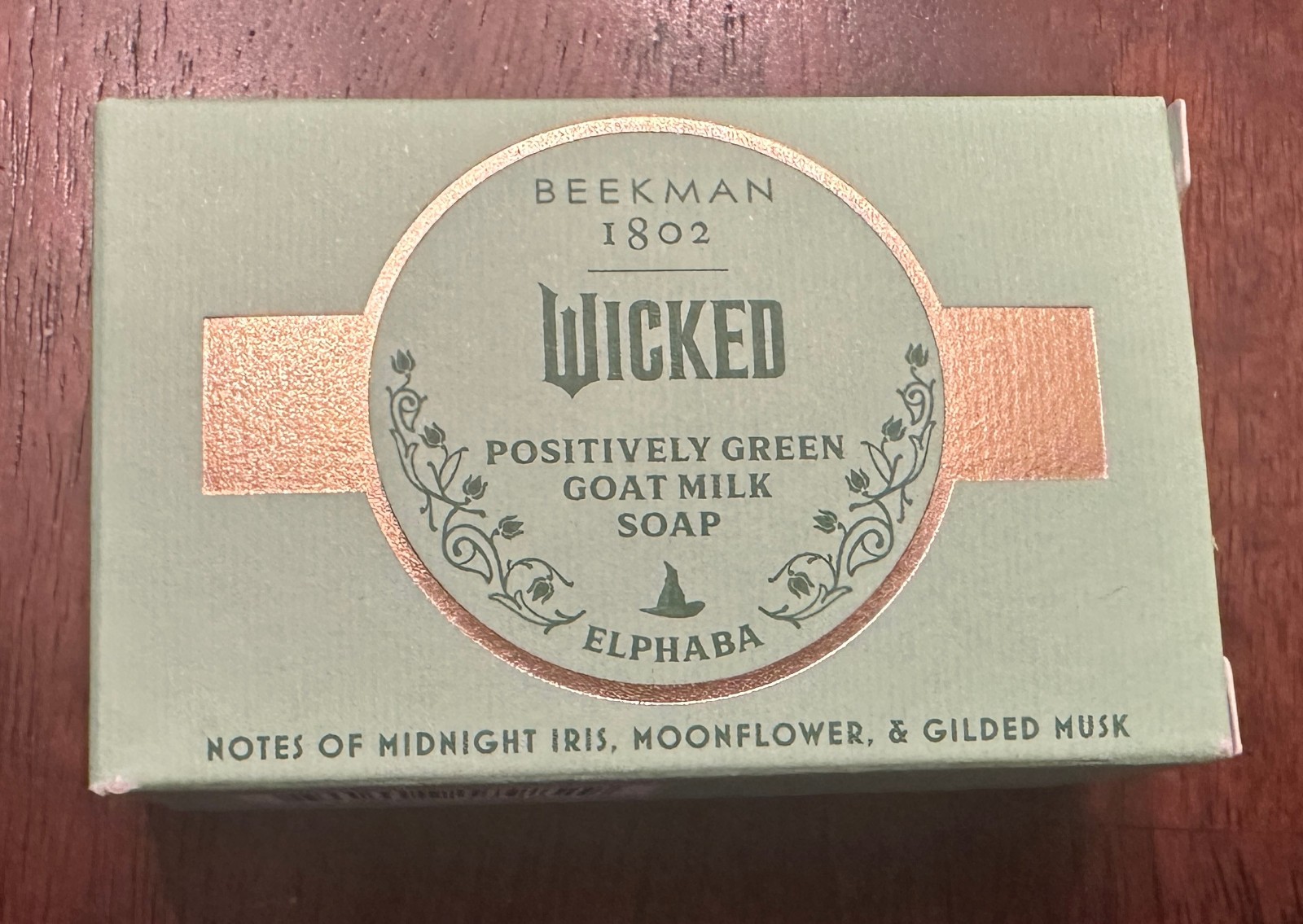 Limited edition Beekman 1802 x Wicked Positively Green Goat Milk Soap Elphaba