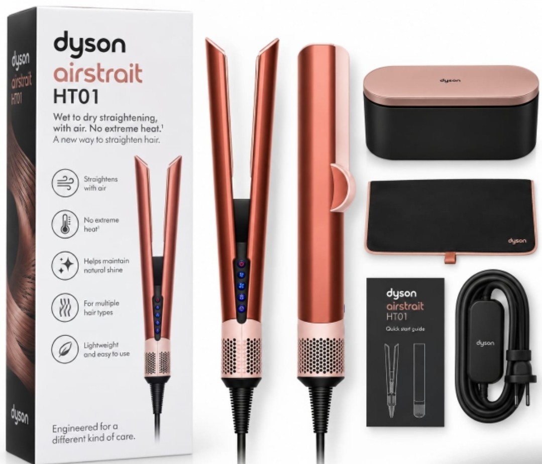 Dyson Airstrait HT01 Wet-to-Dry Hair Straightener – Ceramic Pink/Rose Gold –...