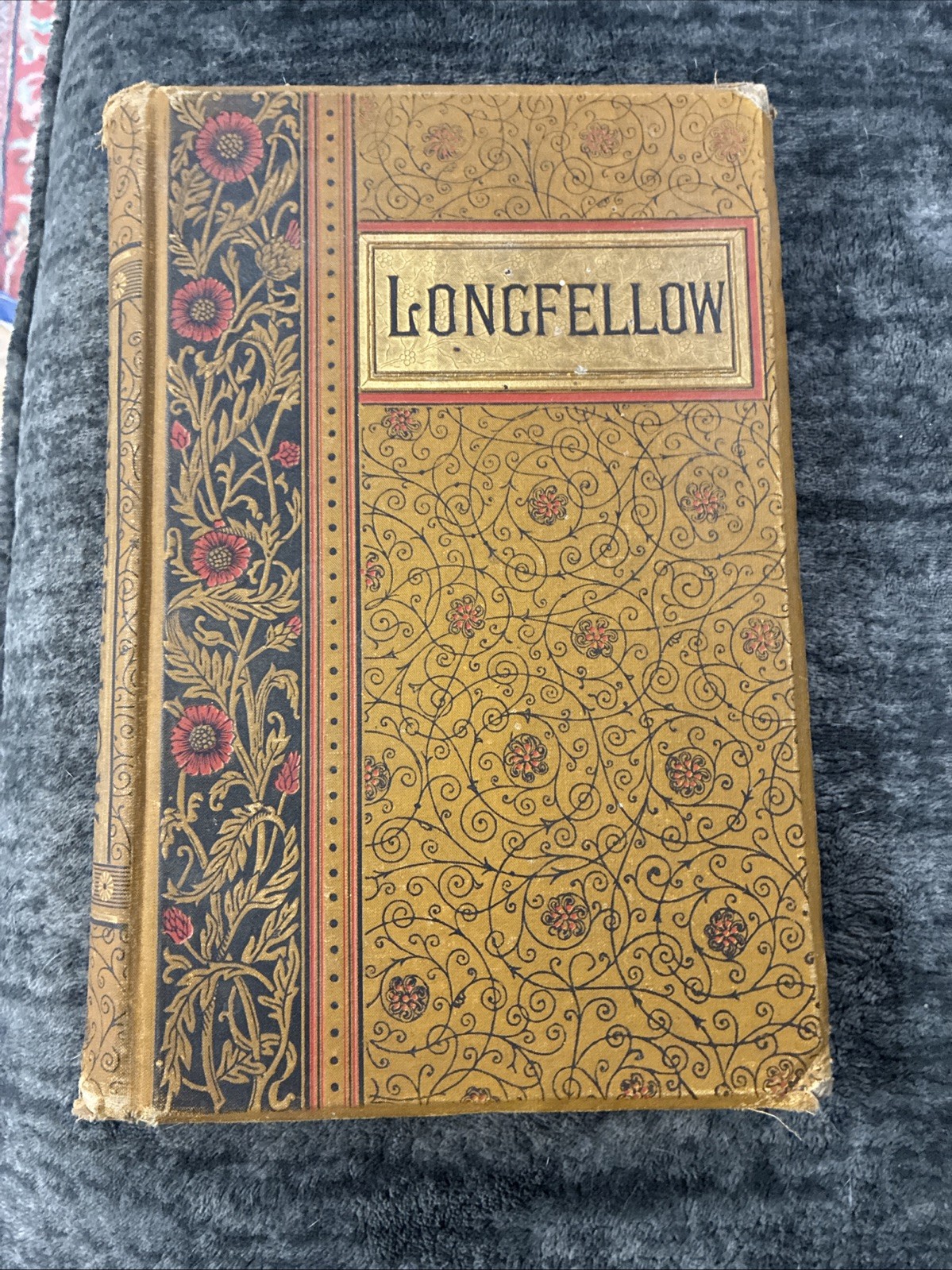 Antique 1883 The Complete Poetical Works of Henry Wadsworth Longfellow Book