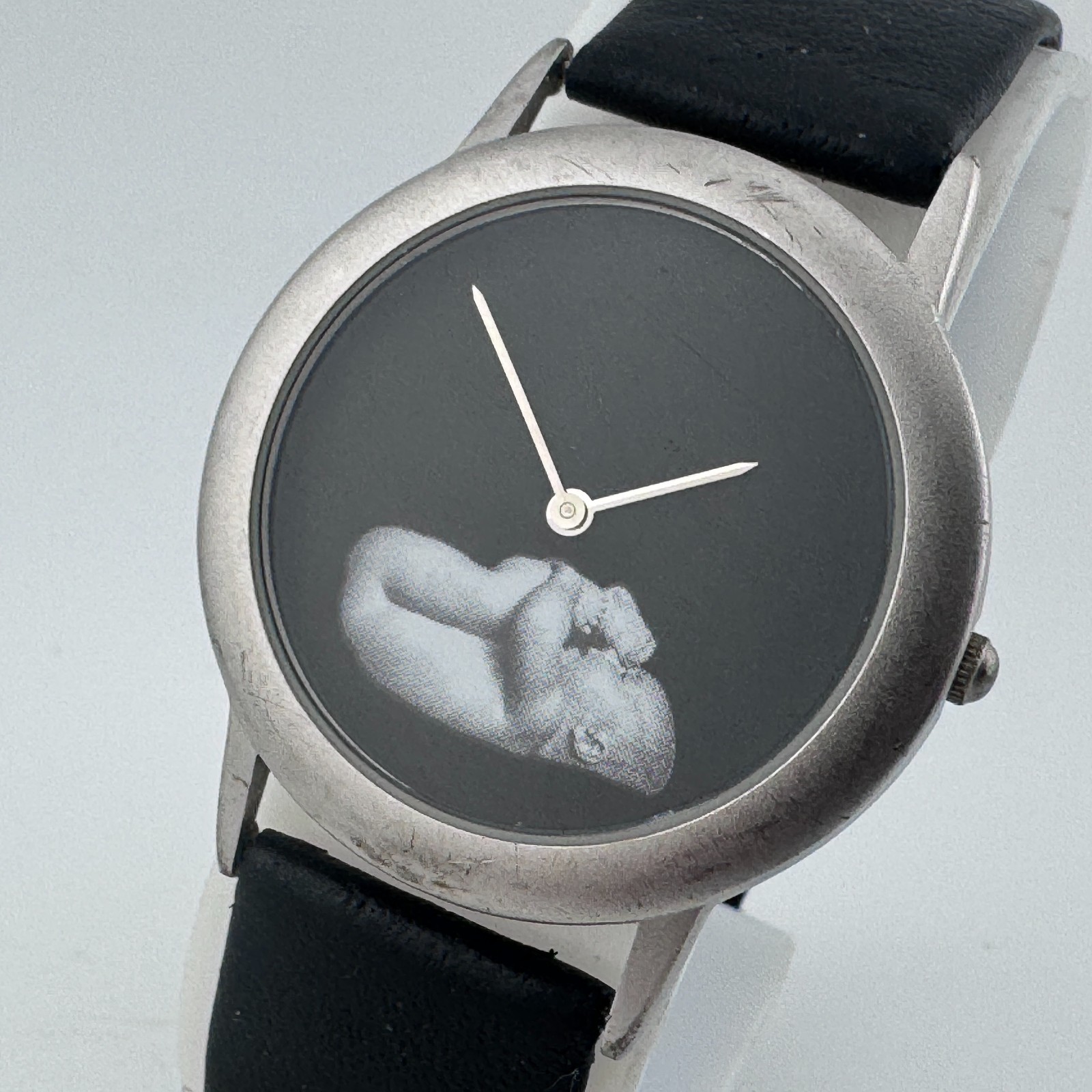 VTG Larry LaBonte in the Beginning Quartz Watch Unisex Silver Black New Battery
