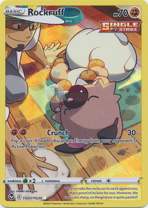 Rockruff - TG07/TG30 Ultra Rare Silver Tempest NM Pokemon TCG