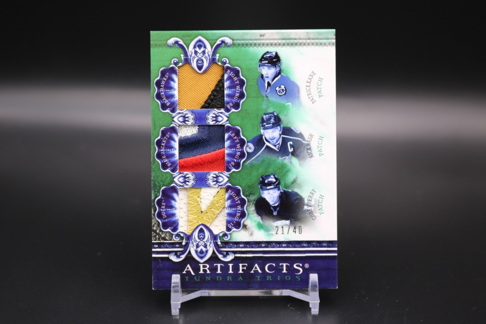 2010-11 Artifacts Hockey Patrick Kane & Rick Nash & Corey Perry Tundra Trio /40
