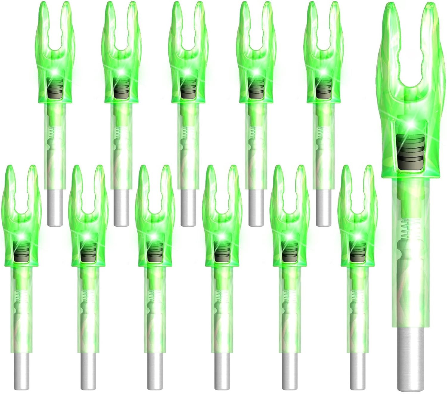 6/12PCS G Lighted Nocks for Arrows with .165 .204 .233 .244 .246 inside Diameter 6/12PCS G Lighted Nocks for Arrows with .165 .204 .233 .244 .246 inside Diameter