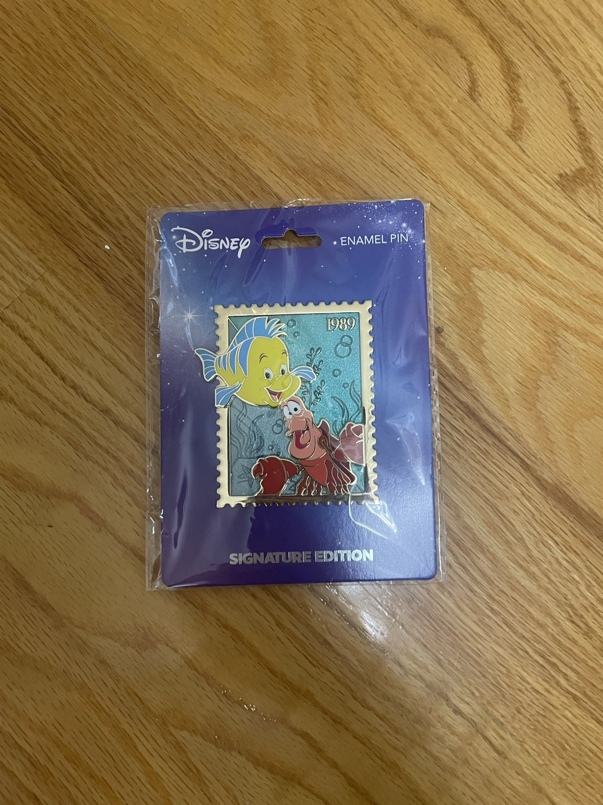 Disney Royal Stamp Little Mermaid Sebastian and Flounder Collectible Pin Disney Royal Stamp Little Mermaid Sebastian and Flounder Collectible Pin