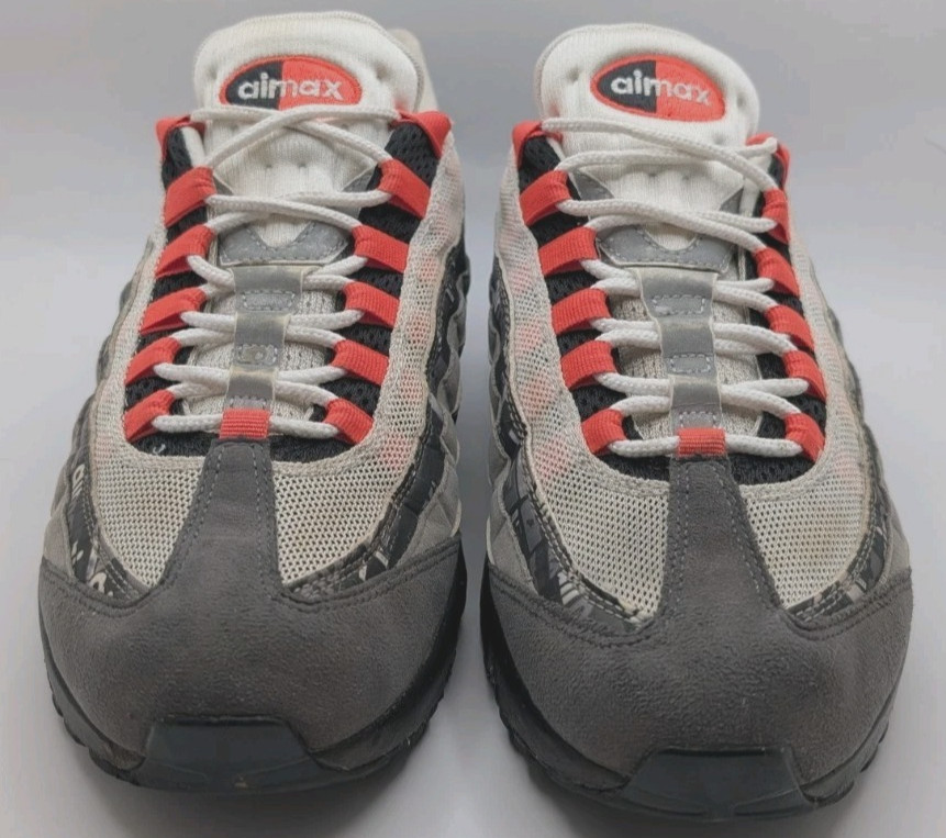 Nike Atmos x Air Max 95 Gray Bright Crimson Men\'s Shoes Size 9.5 EXCELLENT w/Box Nike Atmos x Air Max 95 Gray Bright Crimson Men\'s Shoes Size 9.5 EXCELLENT w/Box