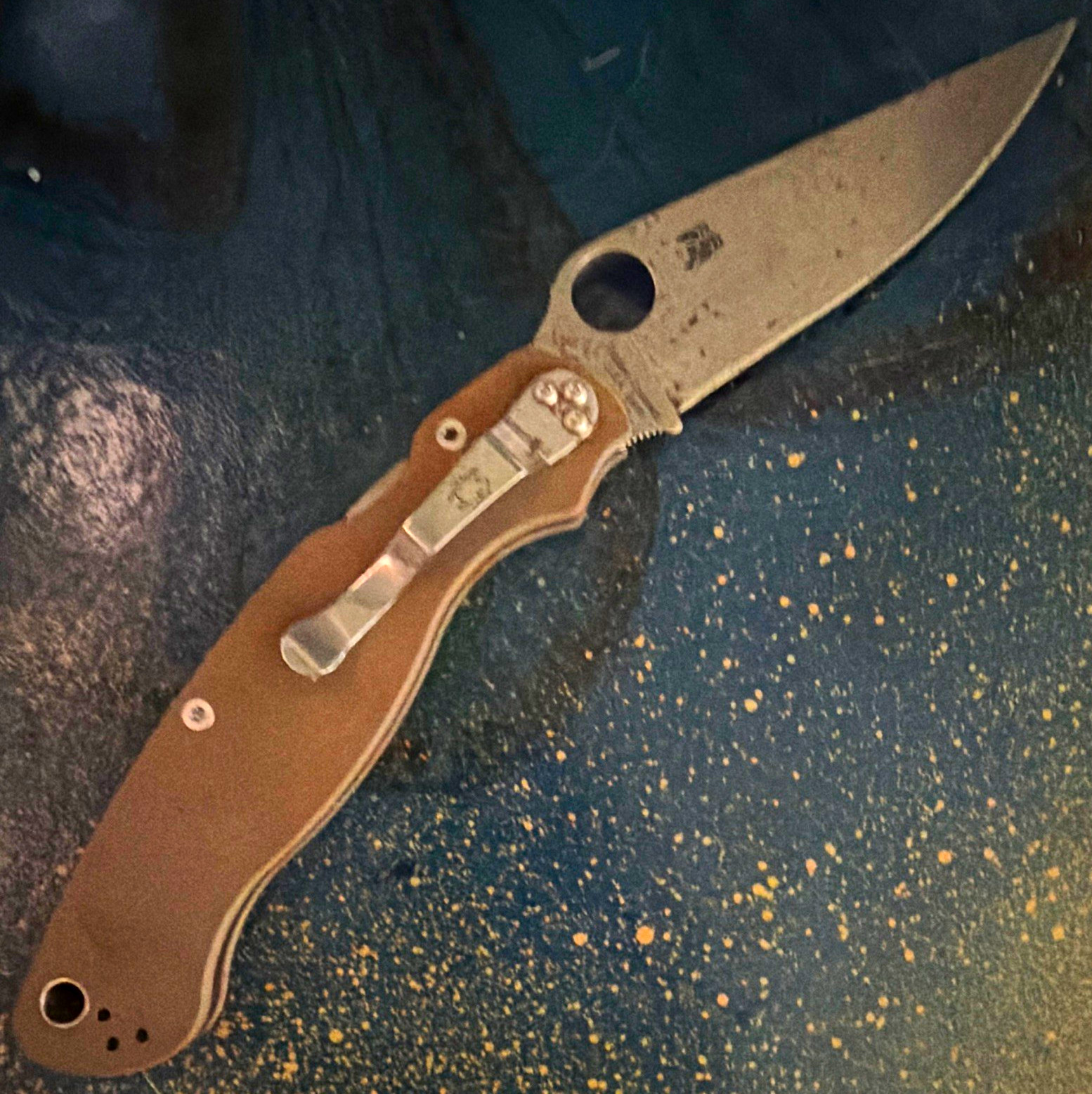 Spyderco Military CPM 15V Sprint run light usage Brown G10 Factory Edge