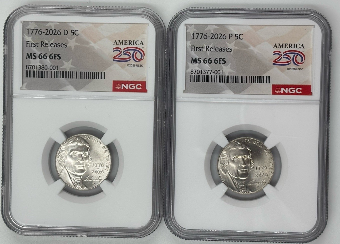1776 2026 P D JEFFERSON NICKEL NGC semiquincentennial🔥MS66 6FS🔥FIRST RELEASES