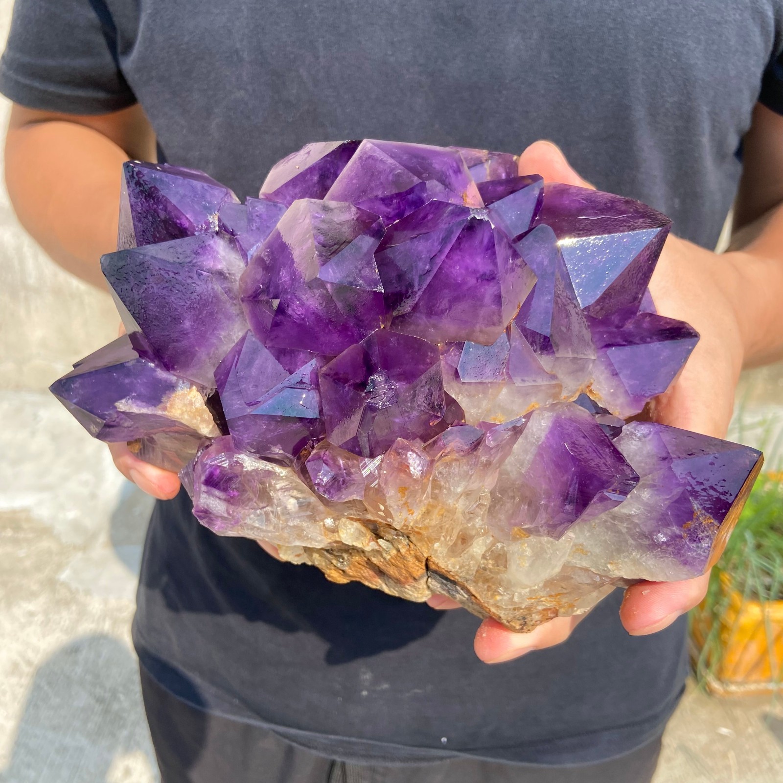 8.1lb Natural amethyst point quartz crystal cluster mineral specimen healing