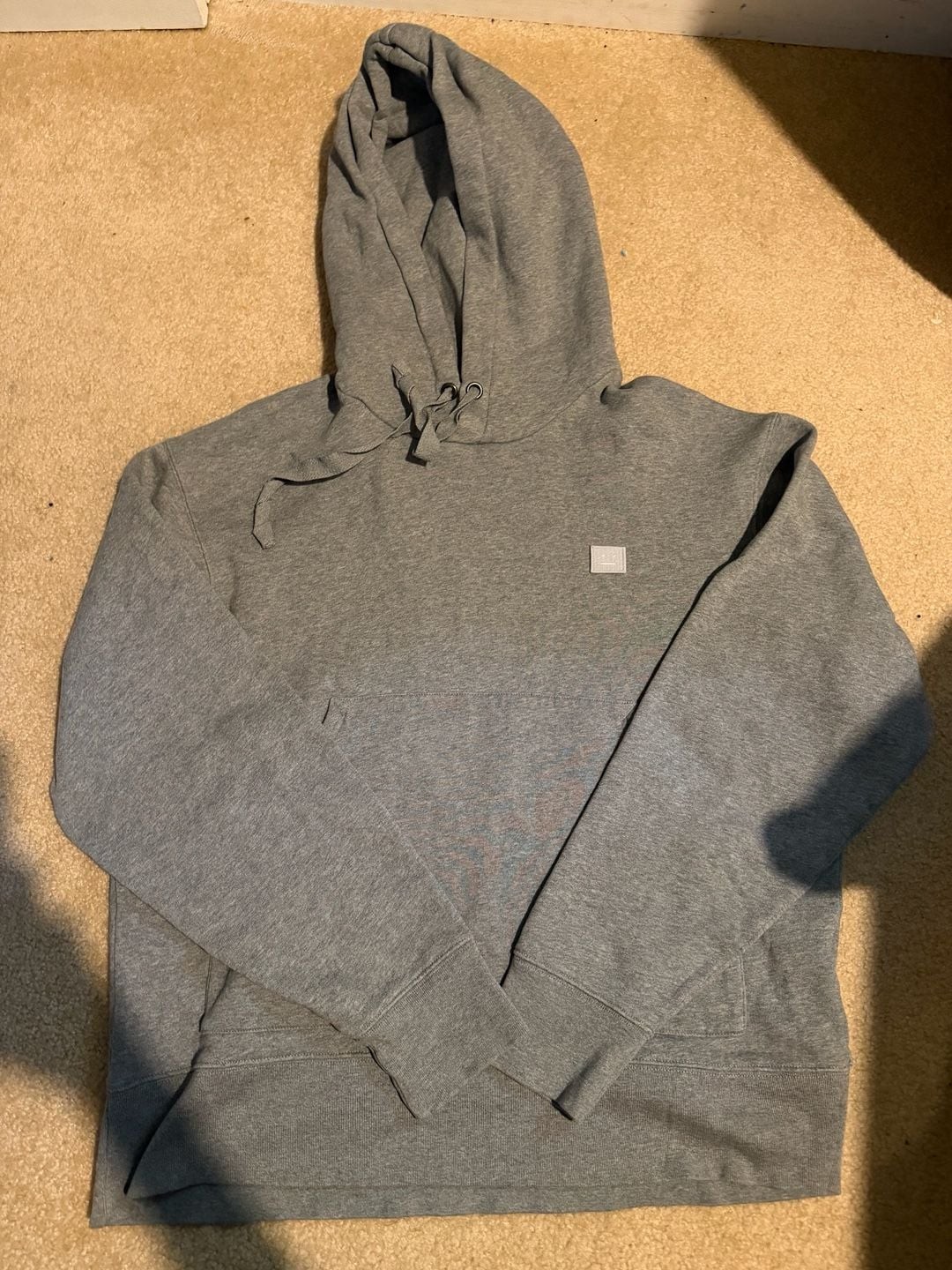Acne Studios Ferris Face Hoodie Grey Cotton