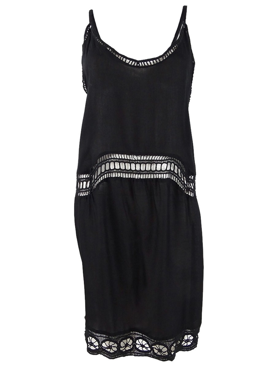 Raviya Women\'s Crochet-Inset Dress Swim Cover-Up
