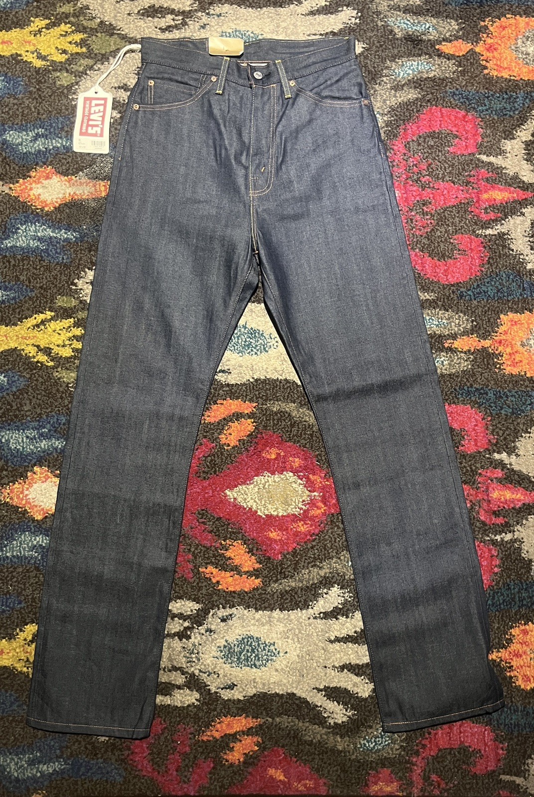 NWT Levi\'s 701 LVC Lady Jeans 30x32 Blue Selvedge Denim Big E Made in Japan