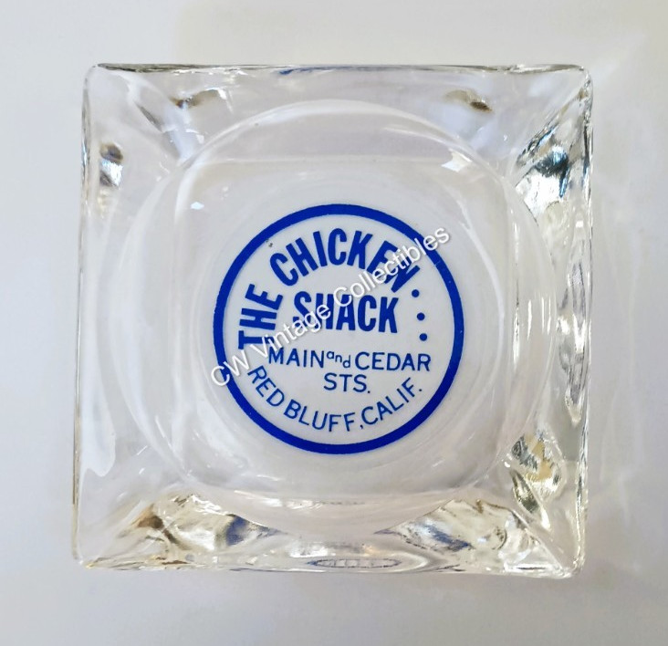 1960\'s Chicken Shack Restaurant Ashtray Red Bluff CA Mint Cond. 1960\'s Chicken Shack Restaurant Ashtray Red Bluff CA Mint Cond.