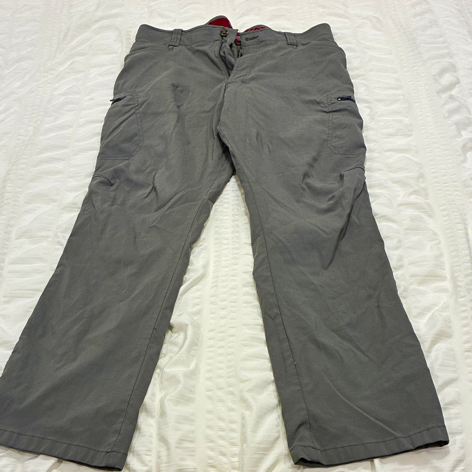 Wrangler Outdoor Pants Men’s 34x32 Gray Stretch Hiking Performance