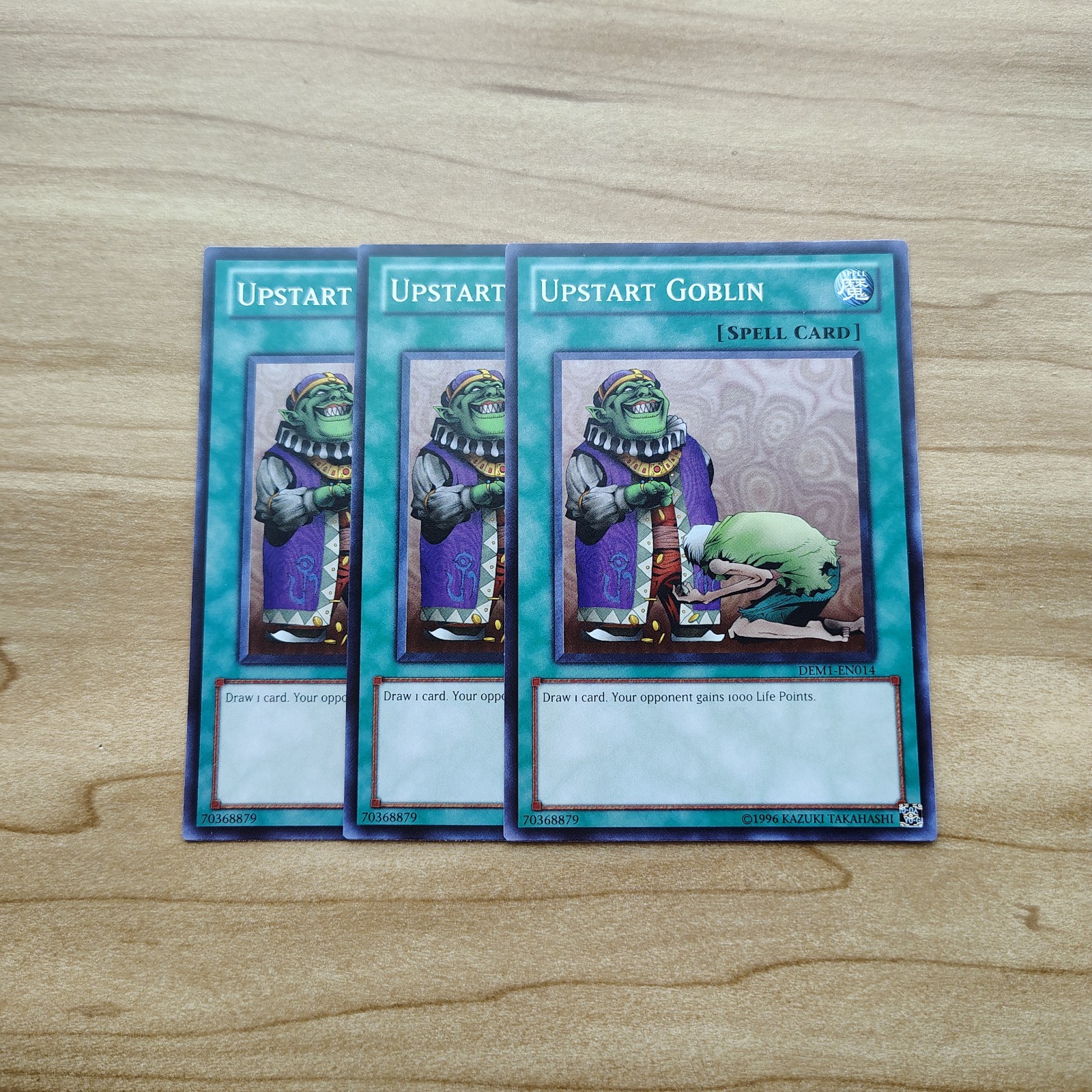 Upstart Goblin 3x - Near Mint - Full Playset - DEM1-EN014 - Yugioh