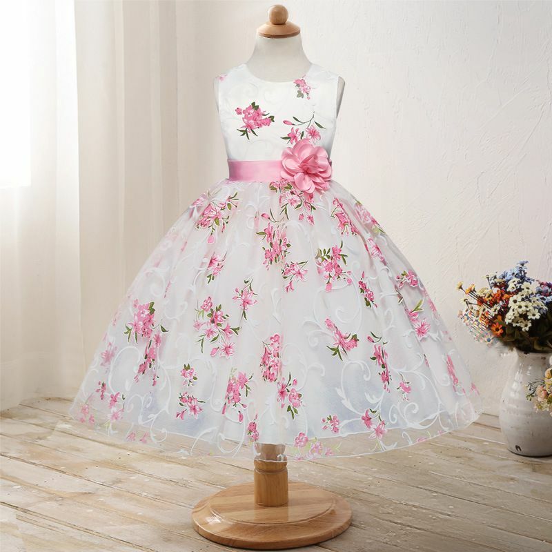 Kids Girls Dresses Princess Birthday Clothes Children Formal Party Dress